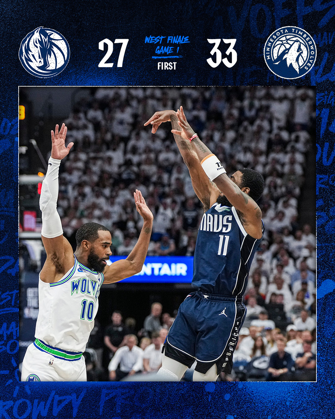 东契奇欧文合砍63分，独行侠G1力克森林狼夺得西